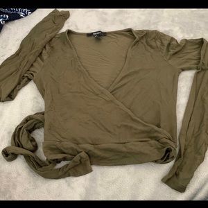 crossbody long sleeve top